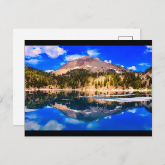 Nationaal park meer Uitzicht Lassen Volcanic Briefkaart (Voorkant / Achterkant)