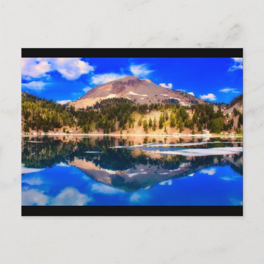 Nationaal park meer Uitzicht Lassen Volcanic Briefkaart (Voorkant)