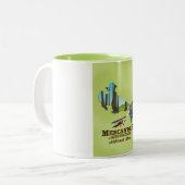 nationaal park mercantour Frankrijk reisposterkaar Tweekleurige Koffiemok (Voorkant links)