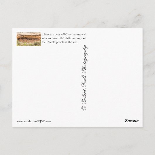 Nationaal park Mesa Verde Briefkaart (Achterkant)