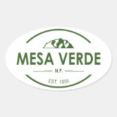Nationaal park Mesa Verde Ovale Sticker (Voorkant)