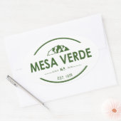 Nationaal park Mesa Verde Ovale Sticker (Envelop)