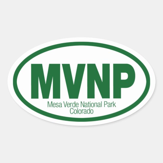 Nationaal park Mesa Verde Ovale Sticker (Voorkant)
