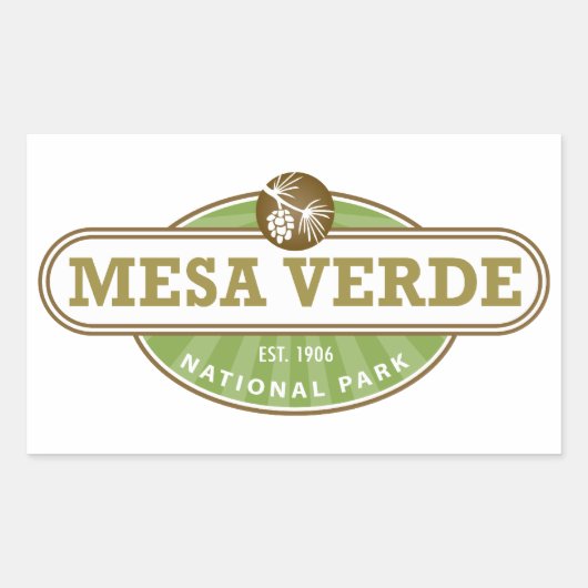 Nationaal park Mesa Verde Rechthoekige Sticker (Voorkant)