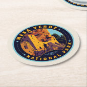 Nationaal park Mesa Verde Ronde Kartonnen Onderzetter (Gebogen)