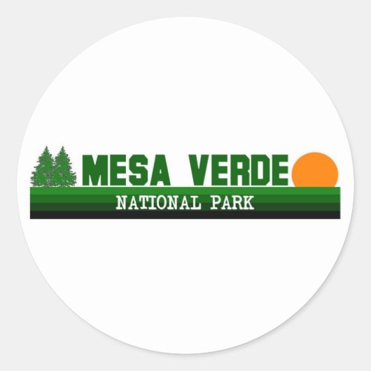 Nationaal park Mesa Verde Ronde Sticker (Voorkant)