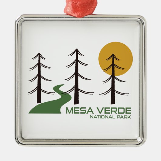 Nationaal Park Mesa Verde Trail Metalen Ornament (Voorkant)