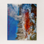 Nationaal park met geelsteen. Kerstgroeten Legpuzzel (Verticaal)