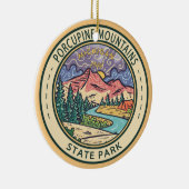 Nationaal Park Michigan Badge Keramisch Ornament (Rechts)