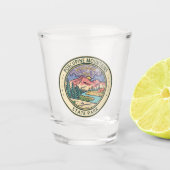 Nationaal Park Michigan Badge Shot Glas (Voorkant)