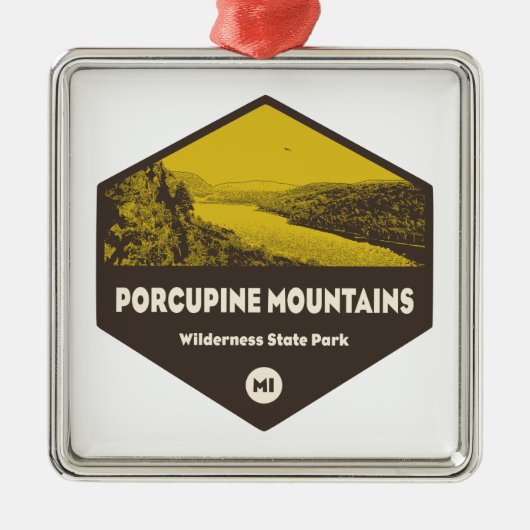 Nationaal Park Michigan Metalen Ornament (Voorkant)