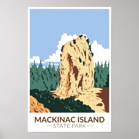 Nationaal park Michigan Sugar Loaf Poster (Voorkant)