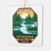 Nationaal Park Minnesota Sunset Embleem Keramisch Ornament (Links)