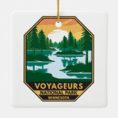 Nationaal Park Minnesota Sunset Embleem Keramisch Ornament (Achterkant)