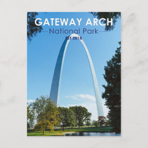 Nationaal park Missouri voor gatewayarch Briefkaart