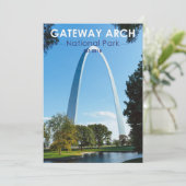 Nationaal park Missouri voor gatewayarch Feestdagenkaart (Staand voorkant)