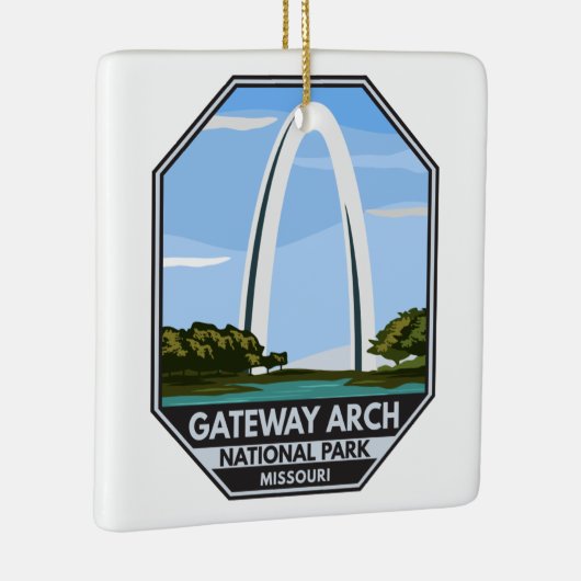 Nationaal park Missouri voor gatewayarch Keramisch Ornament (Rechts)