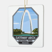 Nationaal park Missouri voor gatewayarch Keramisch Ornament (Links)