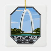 Nationaal park Missouri voor gatewayarch Keramisch Ornament (Achterkant)