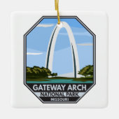Nationaal park Missouri voor gatewayarch Keramisch Ornament (Voorkant)