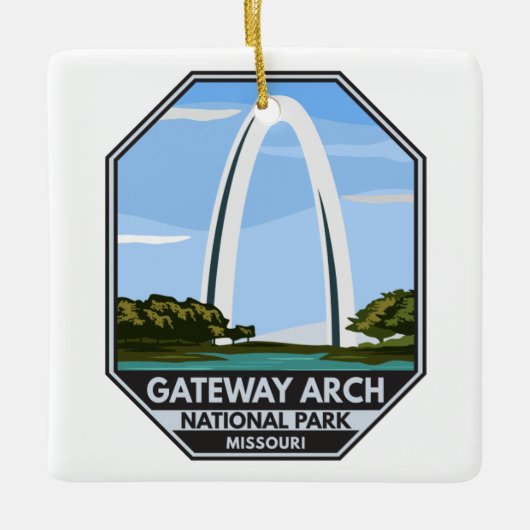 Nationaal park Missouri voor gatewayarch Keramisch Ornament (Voorkant)