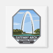 Nationaal park Missouri voor gatewayarch Magneet (Voorkant)