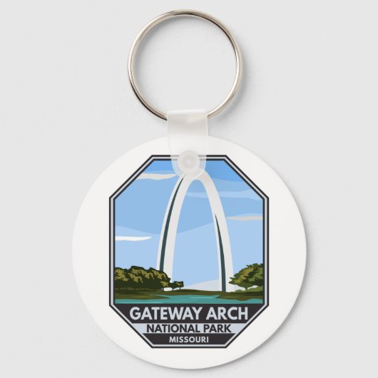 Nationaal park Missouri voor gatewayarch Sleutelhanger (Voorkant)