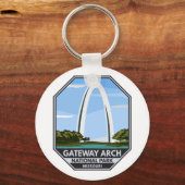 Nationaal park Missouri voor gatewayarch Sleutelhanger (Voorkant)
