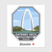 Nationaal park Missouri voor gatewayarch Sticker (Vel)