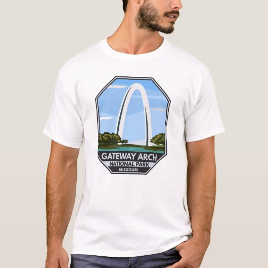 Nationaal park Missouri voor gatewayarch T-shirt (Voorkant)