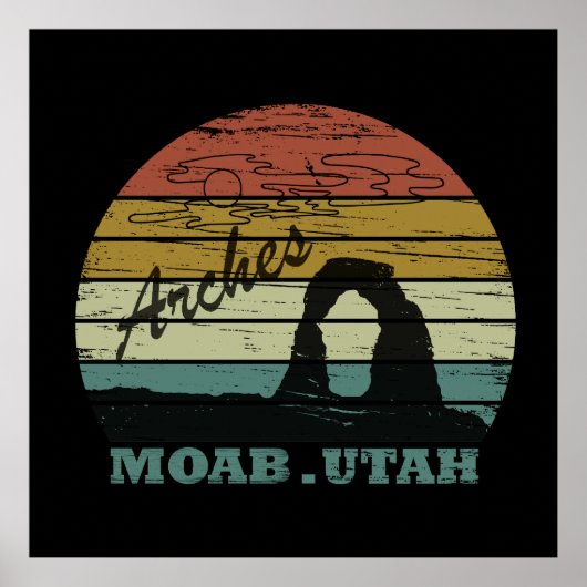 Nationaal park Moab Utah sunset Arches Poster (Voorkant)