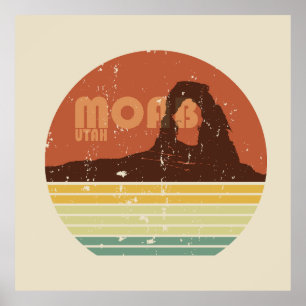 Nationaal park Moab Utah  sunset Arches Poster