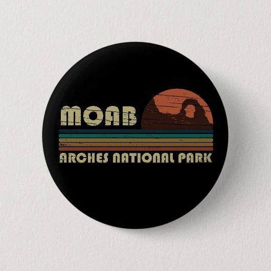 Nationaal park Moab Utah  sunset Arches Ronde Button 5,7 Cm (Voorkant)