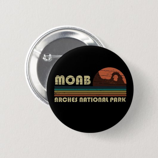 Nationaal park Moab Utah  sunset Arches Ronde Button 5,7 Cm (Voorkant /achterkant)