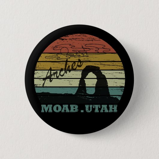 Nationaal park Moab Utah  sunset Arches Ronde Button 5,7 Cm (Voorkant)