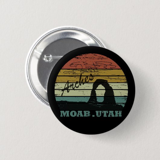 Nationaal park Moab Utah  sunset Arches Ronde Button 5,7 Cm (Voorkant /achterkant)