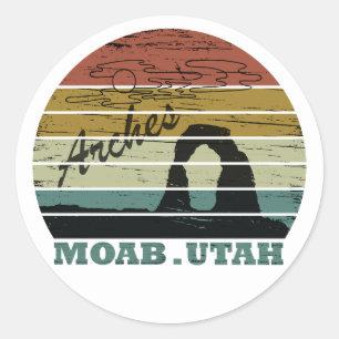 Nationaal park Moab Utah  sunset Arches Ronde Sticker