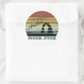 Nationaal park Moab Utah sunset Arches Ronde Sticker (Tas)