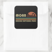 Nationaal park Moab Utah sunset Arches Vierkante Sticker (Tas)