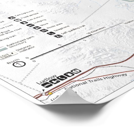 Nationaal park Mojave Poster (Hoek)