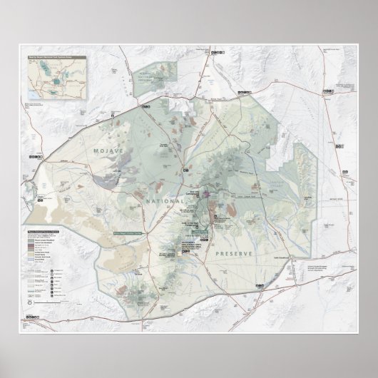 Nationaal park Mojave Poster (Voorkant)