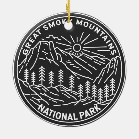 Nationaal Park Monoline Keramisch Ornament (Achterkant)