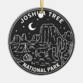 Nationaal Park  monoline Keramisch Ornament (Voorkant)