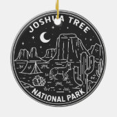 Nationaal Park  monoline Keramisch Ornament (Achterkant)