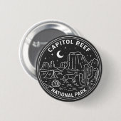 Nationaal park monoline ronde button 5,7 cm (Voorkant /achterkant)