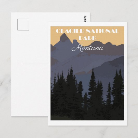  Nationaal Park Montana Glacier Briefkaart (Voorkant / Achterkant)