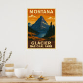 Nationaal park Montana Glacier V01 Poster (Keuken)