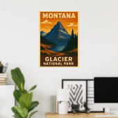 Nationaal park Montana Glacier V01 Poster (Thuiskantoor)