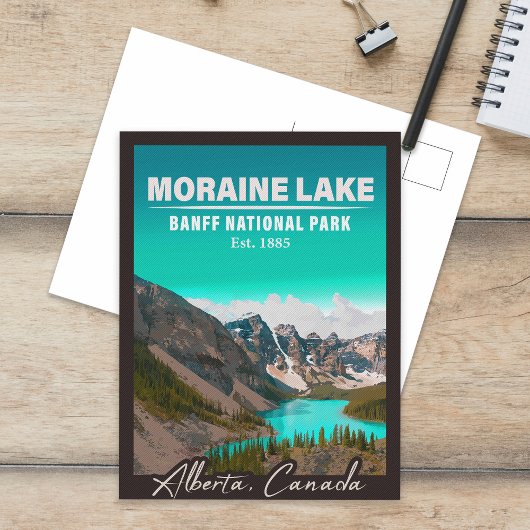 Nationaal park Moraine Lake Alberta Canada Banff Briefkaart