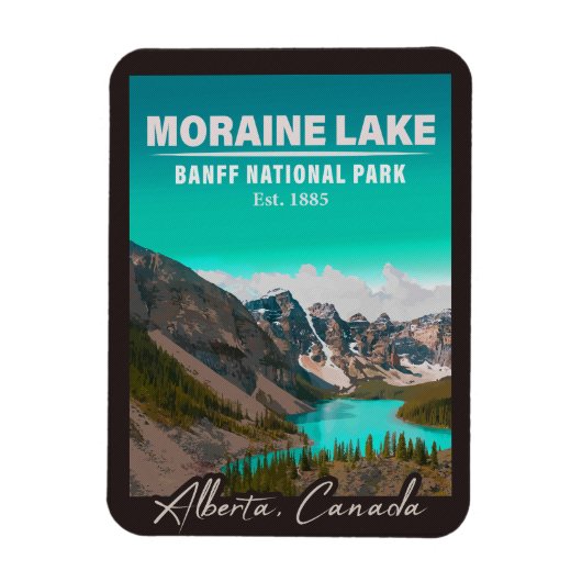 Nationaal park Moraine Lake Alberta Canada Banff Magneet (Verticaal)